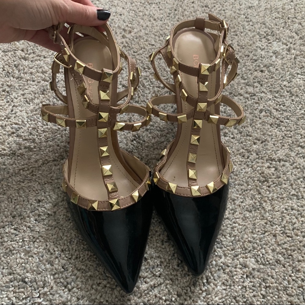 BCBGeneration • Black Studded Strappy Heel